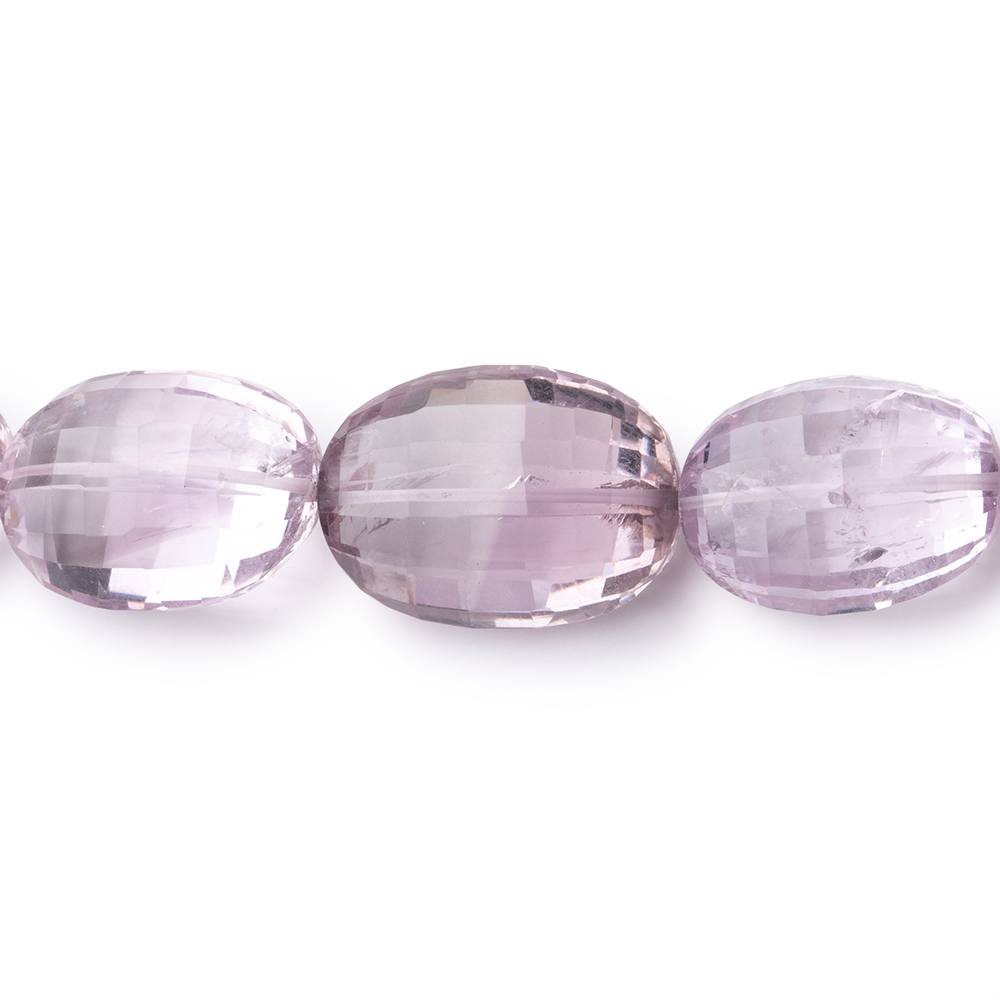 12x9-22x16mm Pink Amethyst Straight Drilled Oval 16 inch 25 Beads (ONLINE ORDER ONLY)