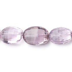 12x9-22x16mm Pink Amethyst Straight Drilled Oval 16 inch 25 Beads (ONLINE ORDER ONLY)