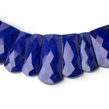 12x9-26x12mm Lapis Lazuli double drilled faceted fancy shape collar 34 beads (ONLINE ORDER ONLY)