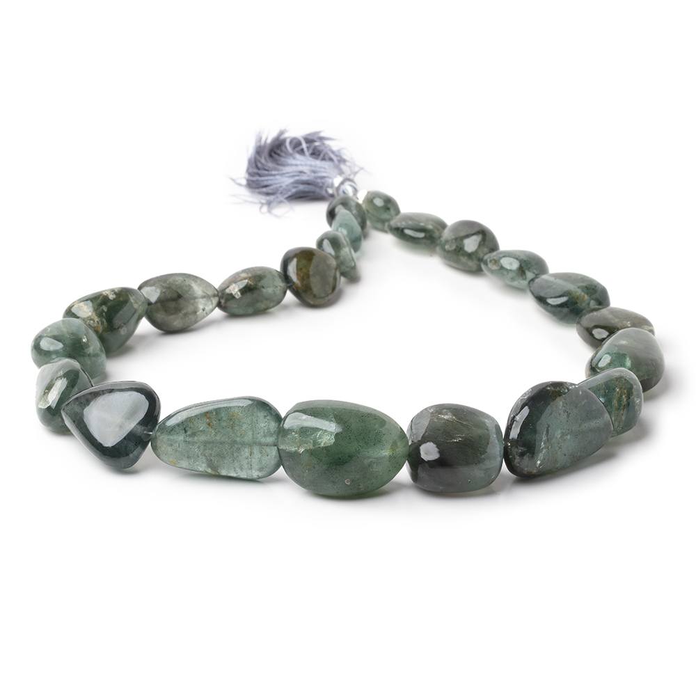 12x9-26x16mm Moss Aquamarine Plain Nuggets 16 inch 22 Beads (ONLINE ORDER ONLY)