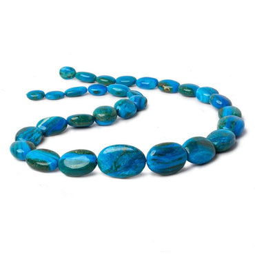 12x9-26x17mm Peruvian Blue Opal with Matrix plain oval nugget beads 19 inch 30 pcs AA (ONLINE ORDER ONLY)