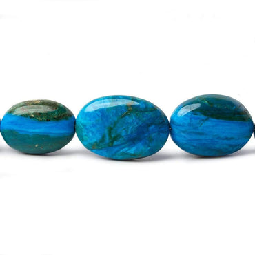 12x9-26x17mm Peruvian Blue Opal with Matrix plain oval nugget beads 19 inch 30 pcs AA (ONLINE ORDER ONLY)