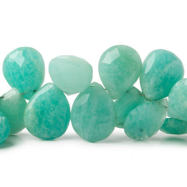 12x9mm - 16x12mm Amazonite Faceted Pear Beads 7.5 inch 47 pieces AA (ONLINE ORDER ONLY)