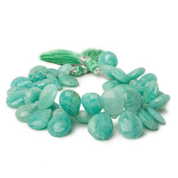 12x9mm - 16x12mm Amazonite Faceted Pear Beads 7.5 inch 47 pieces AA (ONLINE ORDER ONLY)