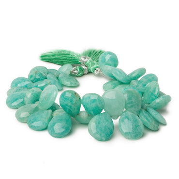 12x9mm - 16x12mm Amazonite Faceted Pear Beads 7.5 inch 47 pieces AA (ONLINE ORDER ONLY)
