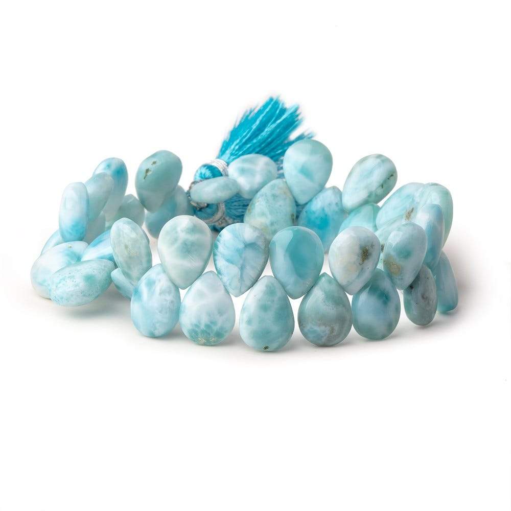 12x9mm Larimar Plain Pear Beads 7.5 inch 37 pieces AA (ONLINE ORDER ONLY)