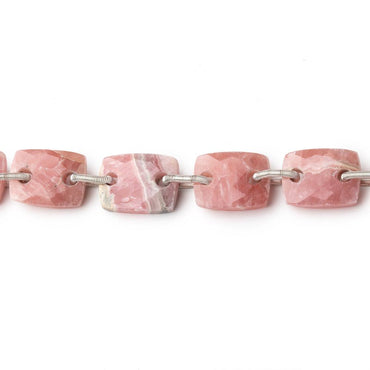 12x9mm Rhodochrosite Double Drilled Rectangles 8 inch 15 Beads 2mm Holes (ONLINE ORDER ONLY)