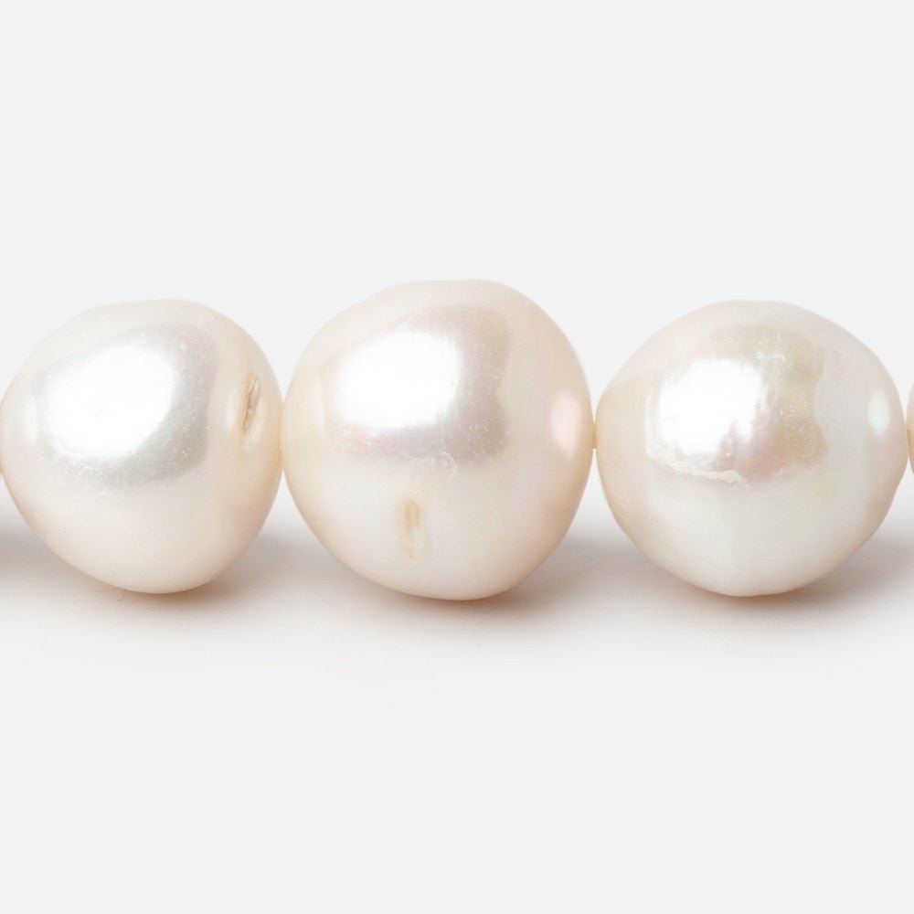 13-14.5mm Off White Baroque Freshwater Pearls 16.5 inch 31 pieces (ONLINE ORDER ONLY)