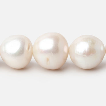 13-14.5mm Off White Baroque Freshwater Pearls 16.5 inch 31 pieces (ONLINE ORDER ONLY)