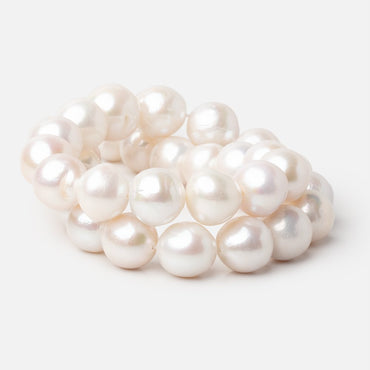 13-14.5mm Off White Baroque Freshwater Pearls 16.5 inch 31 pieces (ONLINE ORDER ONLY)