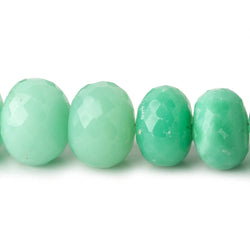 13-14mm Chrysoprase faceted rondelle beads 14 inch 38 pieces (ONLINE ORDER ONLY)