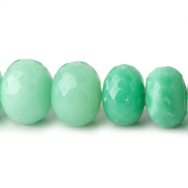13-14mm Chrysoprase faceted rondelle beads 14 inch 38 pieces (ONLINE ORDER ONLY)