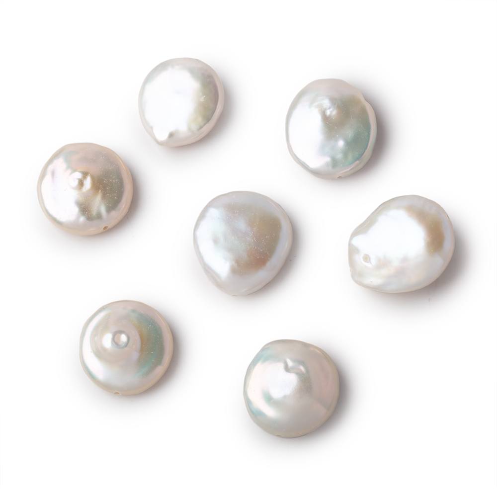 14mm Creamy White Coin Freshwater Pearl Focal 1 piece (ONLINE ORDER ONLY)