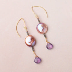 13-14mm Lilac Coin Freshwater Pearl Focal 1 piece (ONLINE ORDER ONLY)
