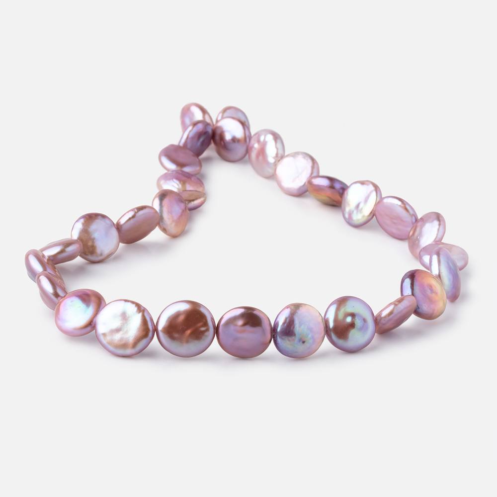 13-14mm Mauve Coin Freshwater Pearls 15.5 inch 28 pieces (ONLINE ORDER ONLY)