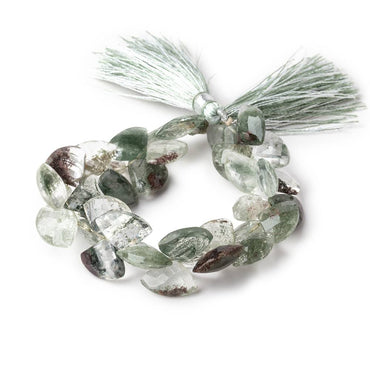 13-14mm Moss Quartz Faceted Fan Beads 5.5 inch 37 pieces (ONLINE ORDER ONLY)