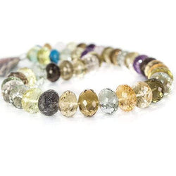 13-14mm Multi Gemstone Faceted Rondelle Beads 16 inches 42 pcs AAA Grade (ONLINE ORDER ONLY)