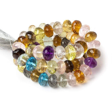 13-14mm Multi Gemstone Faceted Rondelle Beads 16 inches 42 pcs AAA Grade (ONLINE ORDER ONLY)