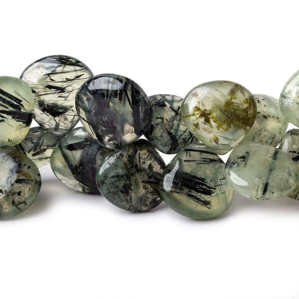 13-15mm Dendritic Prehnite Plain Heart Beads 7.5 inch 39 pieces (ONLINE ORDER ONLY)