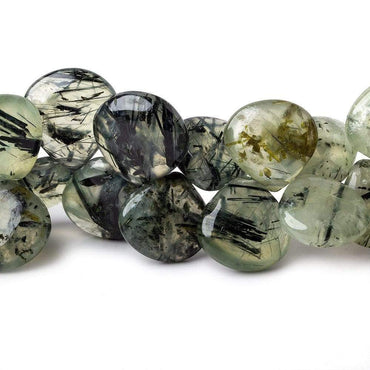 13-15mm Dendritic Prehnite Plain Heart Beads 7.5 inch 39 pieces (ONLINE ORDER ONLY)