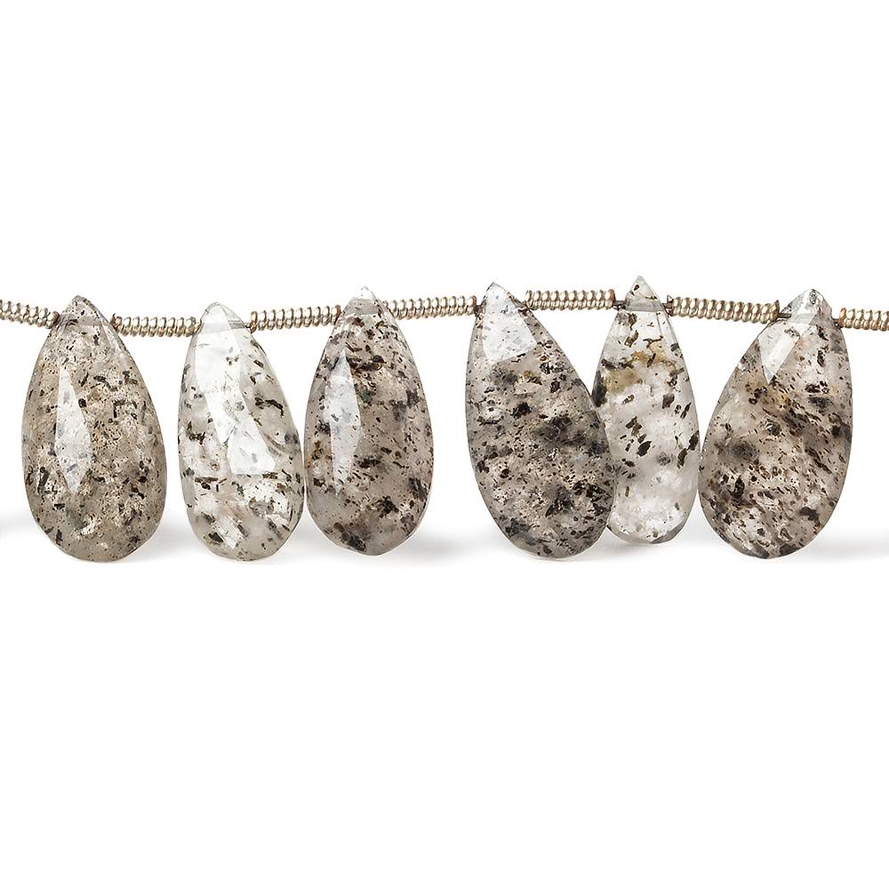 13-15mm Moss Quartz Pear Briolette 8 inch 26 pieces (ONLINE ORDER ONLY)