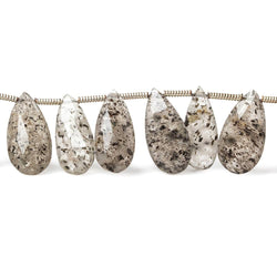 13-15mm Moss Quartz Pear Briolette 8 inch 26 pieces (ONLINE ORDER ONLY)