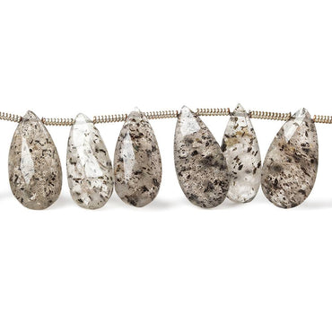 13-15mm Moss Quartz Pear Briolette 8 inch 26 pieces (ONLINE ORDER ONLY)