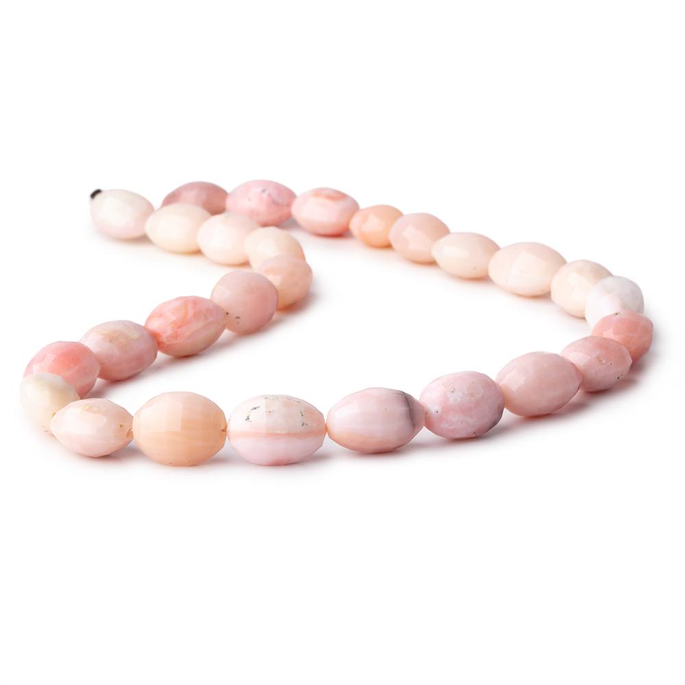 13-15mm Pink Peruvian Opal Faceted Oval Beads 14 inch 25 pieces (ONLINE ORDER ONLY)