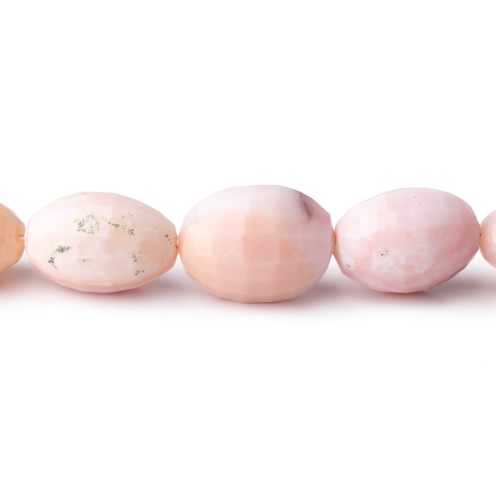 13-15mm Pink Peruvian Opal Faceted Oval Beads 14 inch 25 pieces (ONLINE ORDER ONLY)