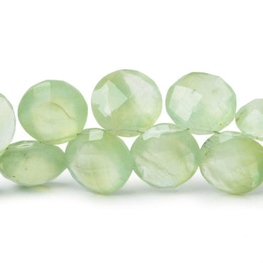 13-15mm Prehnite Top Drilled Faceted Coin Beads 8 inch 30 pieces (ONLINE ORDER ONLY)