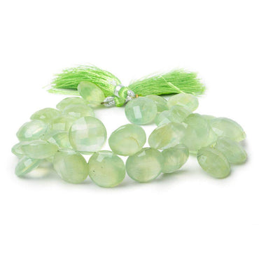 13-15mm Prehnite Top Drilled Faceted Coin Beads 8 inch 30 pieces (ONLINE ORDER ONLY)