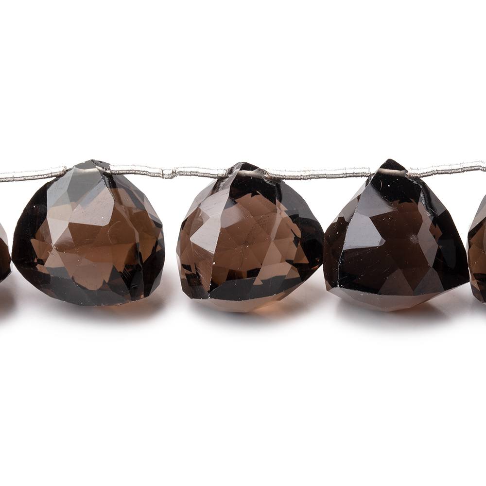 13-15mm Smoky Quartz Faceted Trillions 7.5 inch 13 Beads (ONLINE ORDER ONLY)