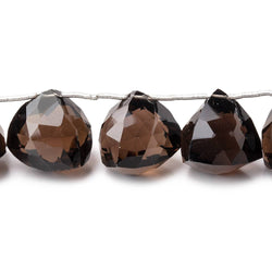 13-15mm Smoky Quartz Faceted Trillions 7.5 inch 13 Beads (ONLINE ORDER ONLY)