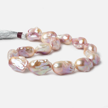 13-15mm Tonal Blush Pink Ultra Baroque Freshwater Pearls 16.5 inch 16 pieces AA 0.8mm drill hole (ONLINE ORDER ONLY)