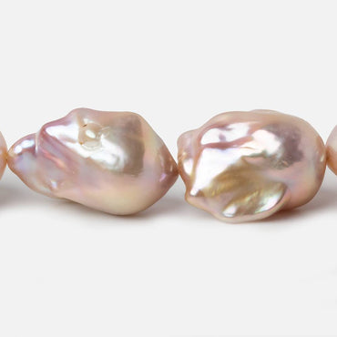 13-15mm Tonal Blush Pink Ultra Baroque Freshwater Pearls 16.5 inch 18 pieces AA 0.8mm drill hole (ONLINE ORDER ONLY)