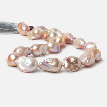 13-15mm Tonal Blush Pink Ultra Baroque Freshwater Pearls 16.5 inch 18 pieces AA 0.8mm drill hole (ONLINE ORDER ONLY)