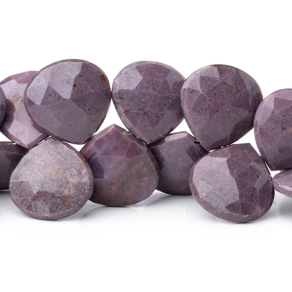 13-15mm Turkish Purple Jade Faceted Heart Beads 6.5 inch (ONLINE ORDER ONLY)