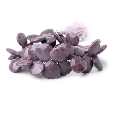 13-15mm Turkish Purple Jade Faceted Heart Beads 6.5 inch (ONLINE ORDER ONLY)