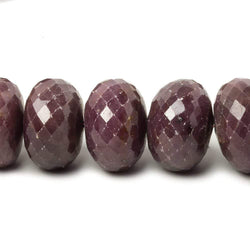 12-21mm Ruby faceted rondelle beads 16 inch 34 pieces (ONLINE ORDER ONLY)