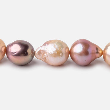 13-16.5mm Tri-Color Baroque Freshwater Pearls 16 inch 28 pieces AAA (ONLINE ORDER ONLY)