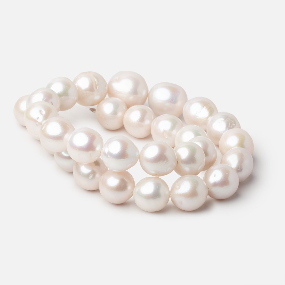 13-16mm Off White Baroque Freshwater Pearls 16 inch 29 pieces (ONLINE ORDER ONLY)