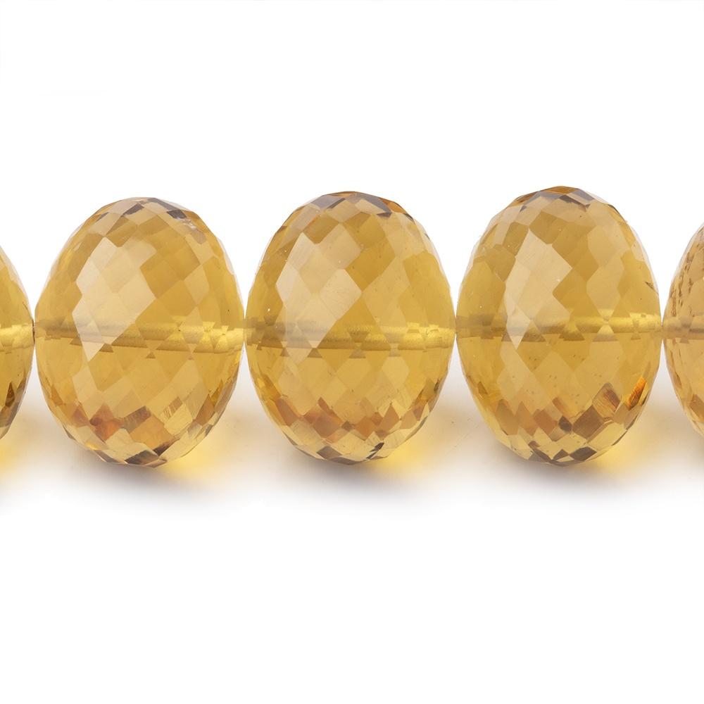 13-16mm Whiskey Quartz Faceted Rondelle Beads 16 inch 35 pieces AAA (ONLINE ORDER ONLY)