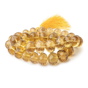 13-16mm Whiskey Quartz Faceted Rondelle Beads 16 inch 35 pieces AAA (ONLINE ORDER ONLY)