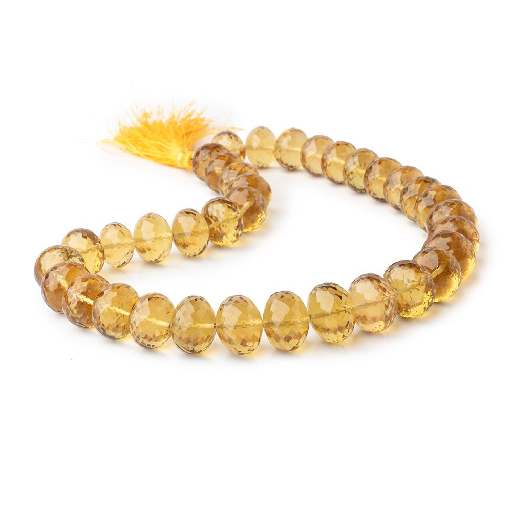 13-16mm Whiskey Quartz Faceted Rondelle Beads 16 inch 35 pieces AAA (ONLINE ORDER ONLY)