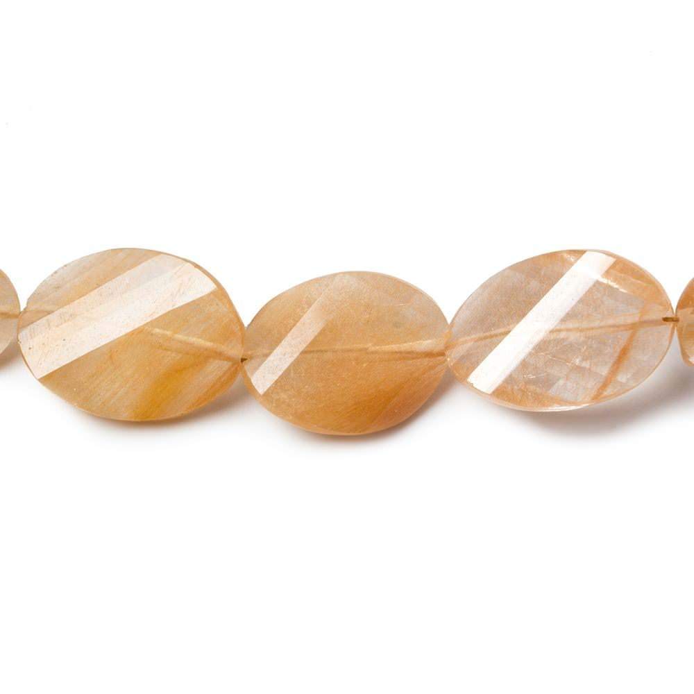 13-17mm Butterscotch Rutilated Quartz Faceted Oval Twist 14 inch 25 pieces (ONLINE ORDER ONLY)