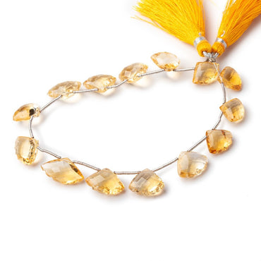 13-17mm Citrine Faceted Fan Beads 8 inch 14 pieces AA (ONLINE ORDER ONLY)