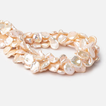 13-17mm Peach Keshi Freshwater Pearls 16 inch 34 Beads AA (ONLINE ORDER ONLY)