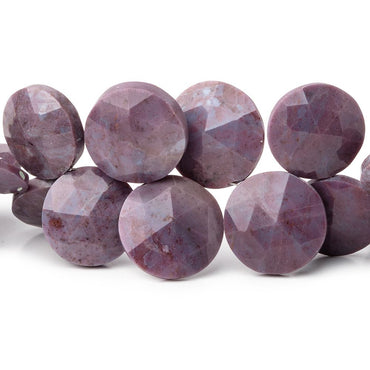 13-17mm Turkish Purple Jade Faceted Coin Beads 7.25 inch 28 pieces (ONLINE ORDER ONLY)
