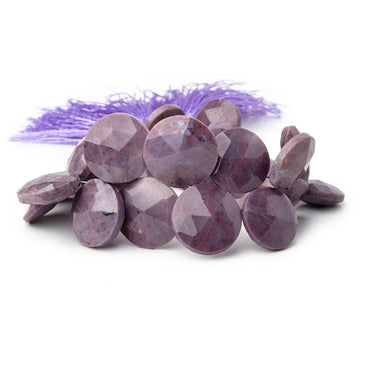 13-17mm Turkish Purple Jade Faceted Coin Beads 7.25 inch 28 pieces (ONLINE ORDER ONLY)