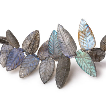 13-19mm Labradorite Carved Leaf Beads 7 inch 39 pieces AA (ONLINE ORDER ONLY)